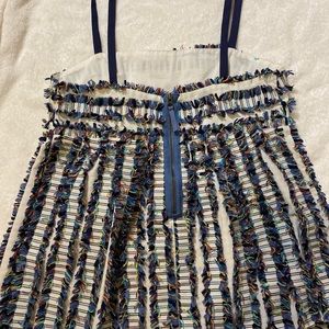 Maeve Multicolored Fringed Babydoll Tank Top